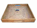 rattan tray square 36cm 